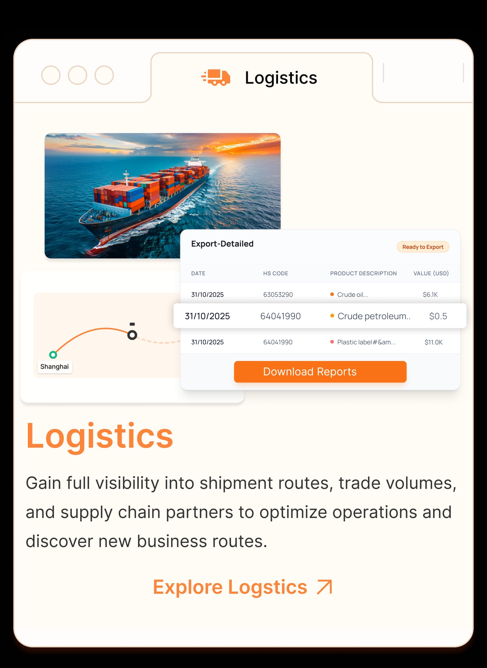 Logistics mobile image